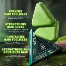 Natural Herbal Anti-Hair Loss Shampoo Soap for Scalp Care and Hair Strengthening