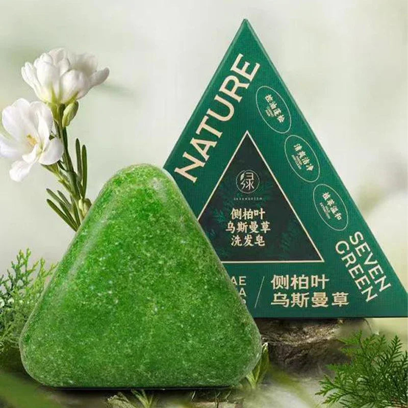 Natural Herbal Anti-Hair Loss Shampoo Soap for Scalp Care and Hair Strengthening